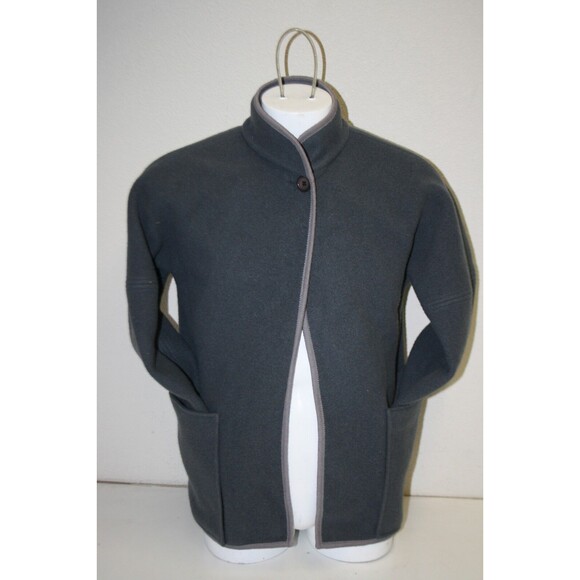 L. magnin Jackets & Blazers - Vintage L. Magnin Turnaround Reversible XS Light & Dark Gray Wool Coat Jacket